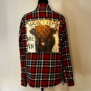 Aeropostale Flannel with Cow Patch on Back